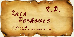Kata Perković vizit kartica